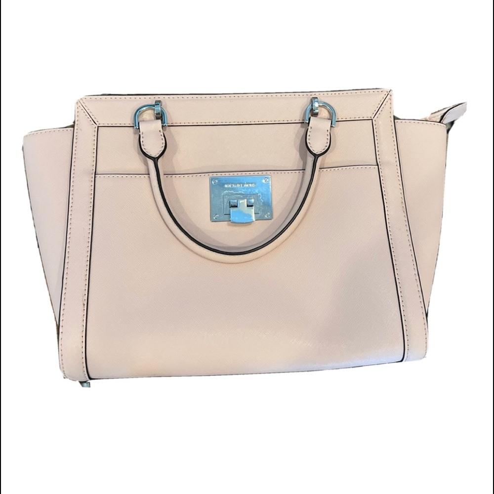 Michael Kors Crossbody Bag Purse Satchel Tina Blossom Saffiano Leather Large